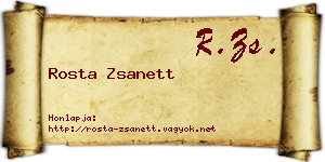 Rosta Zsanett névjegykártya